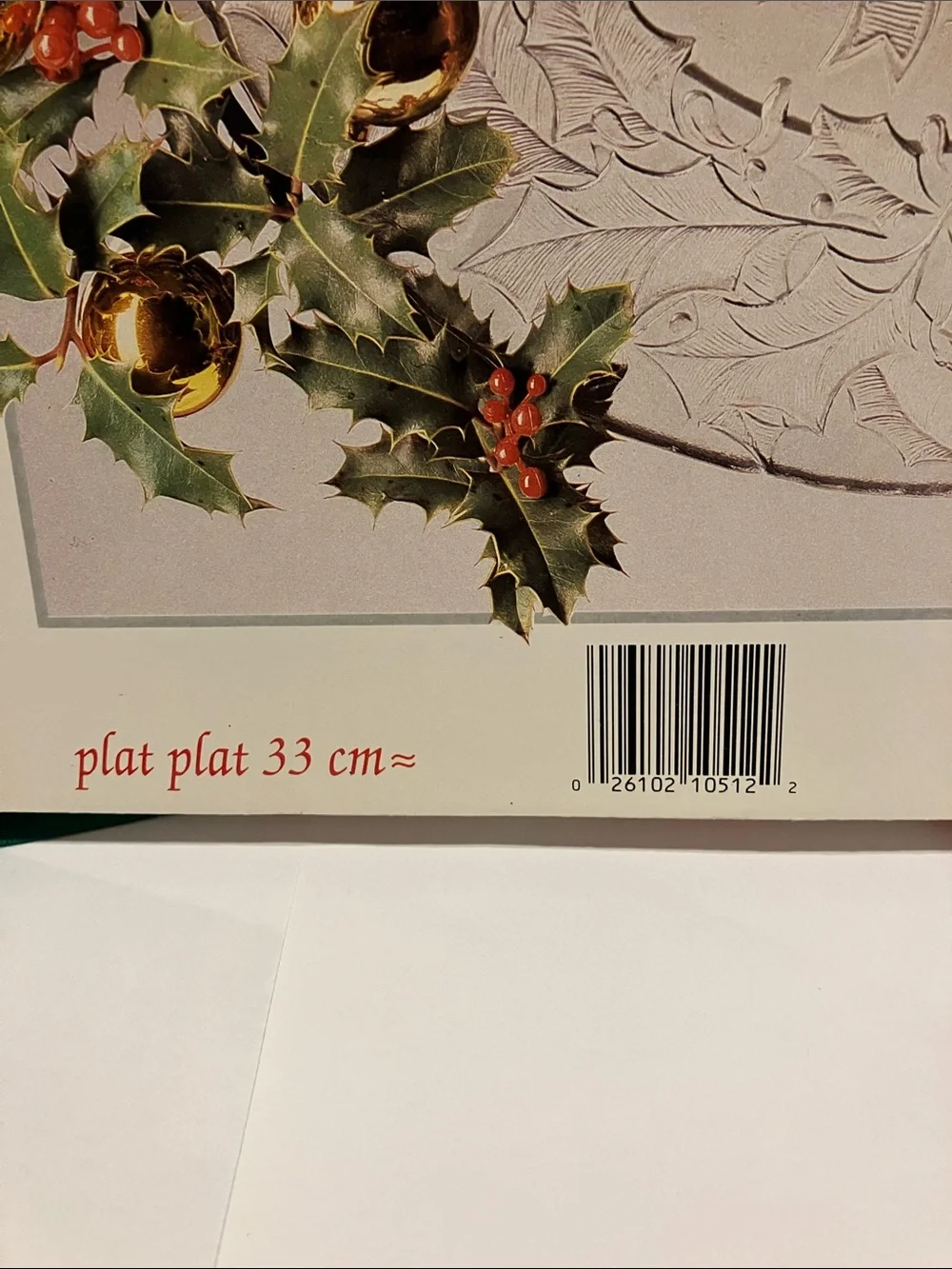 Arcoroc Silver Embossed Holiday Serving Platter